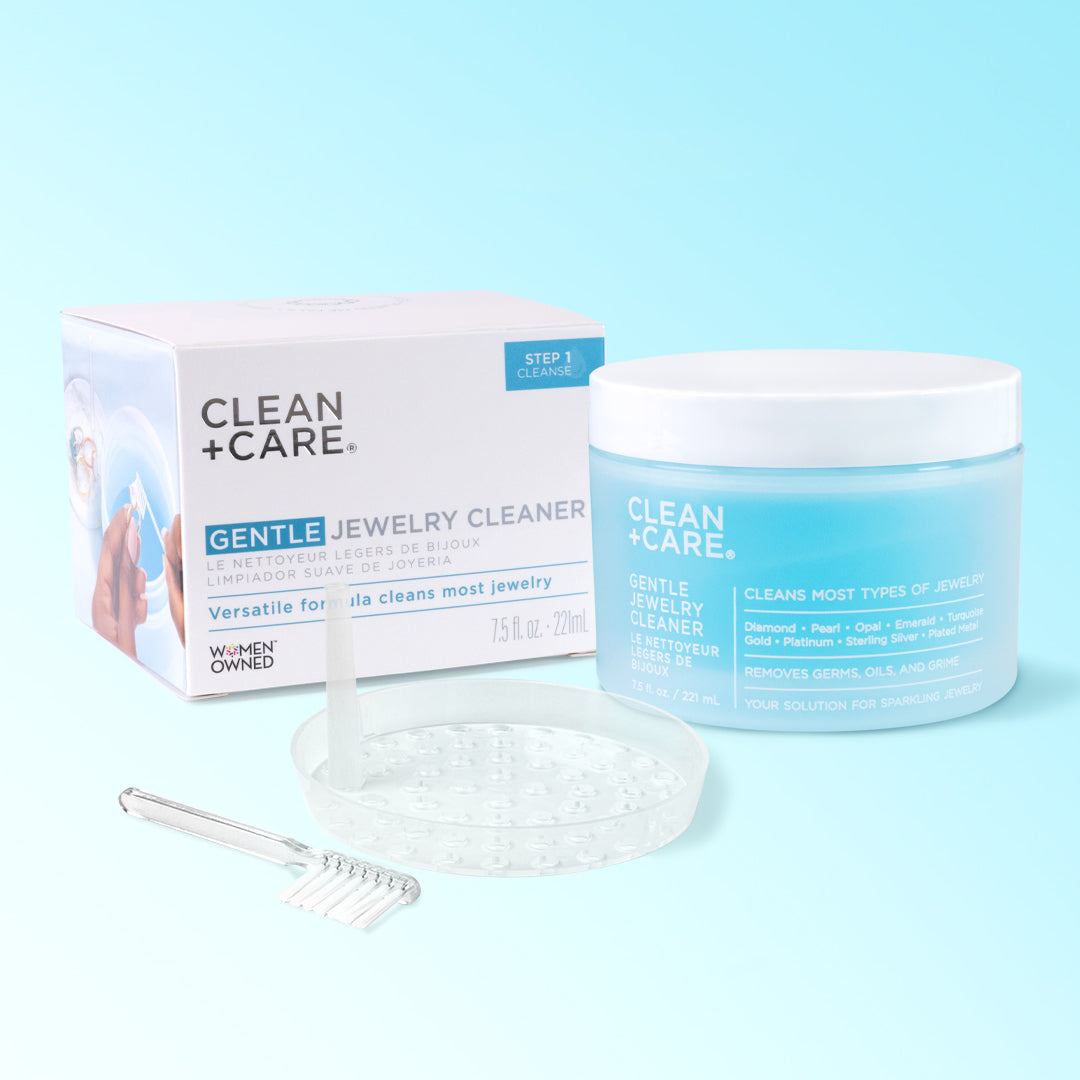 A jar of Gentle Jewelry Cleaner with Packaging