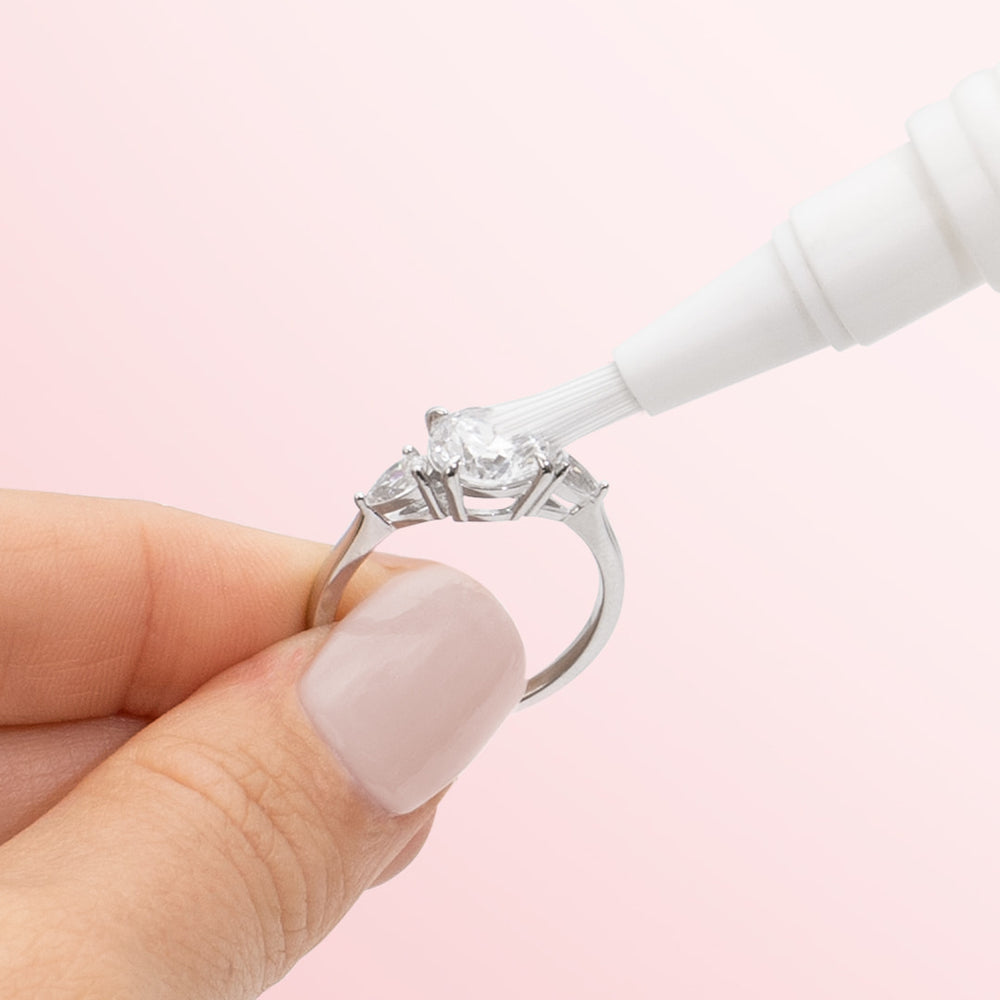 Jewelry cleaning stick on ring