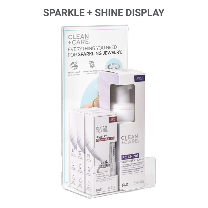 Sparkle + Shine Point-of-sale Countertop Display with product