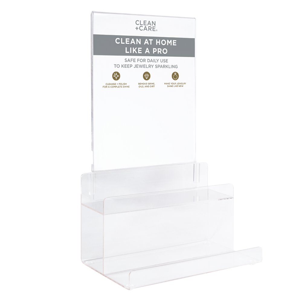 Jewelry cleaner display stand