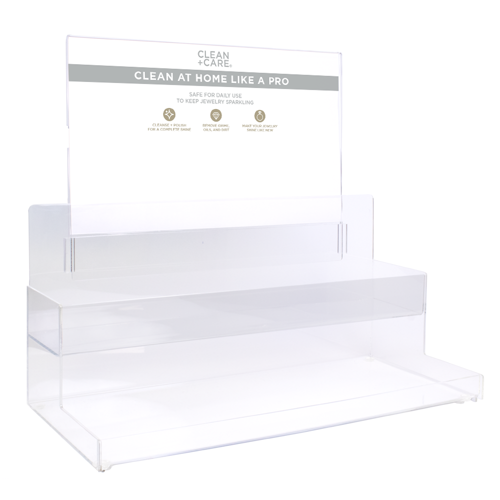 Jewelry cleaner display stand 