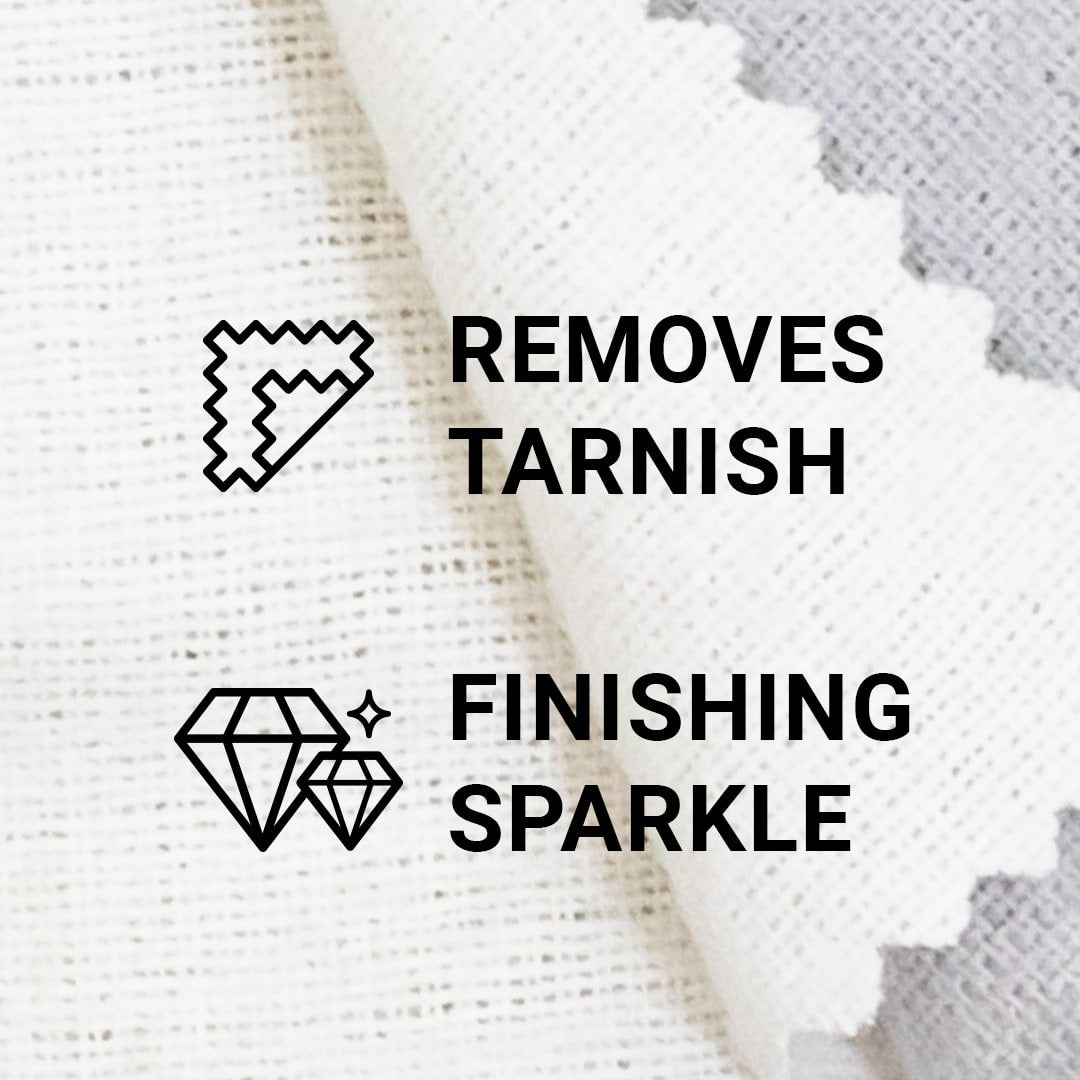 Polishing Cloth benefits are removing tarnish and as a finishing sparkle