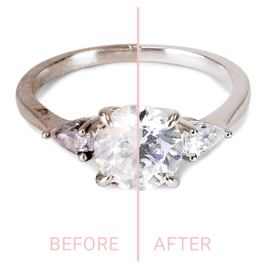 Diamond ring before and after