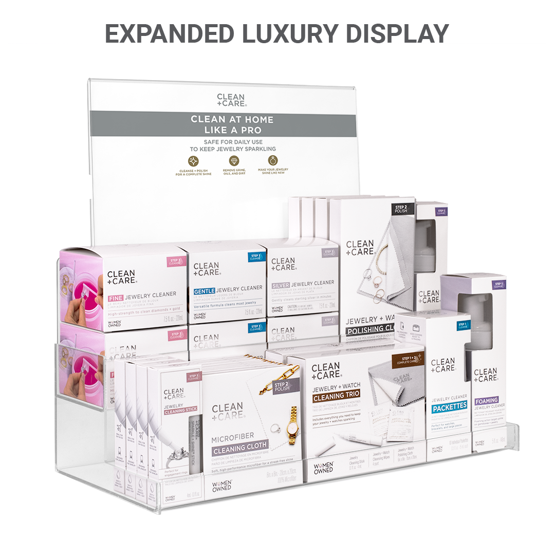 Expanded Luxury-sized Point-of-sale Countertop Display with product