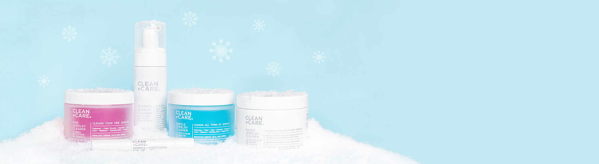 Clean + Care holiday jewelry cleaner display