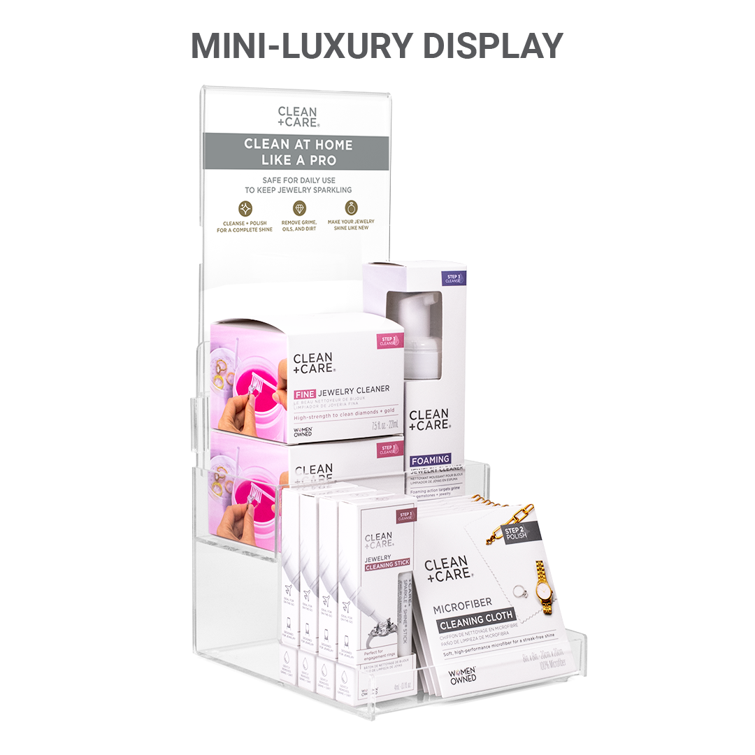 Mini Luxury-sized Point-of-sale Countertop Display with product