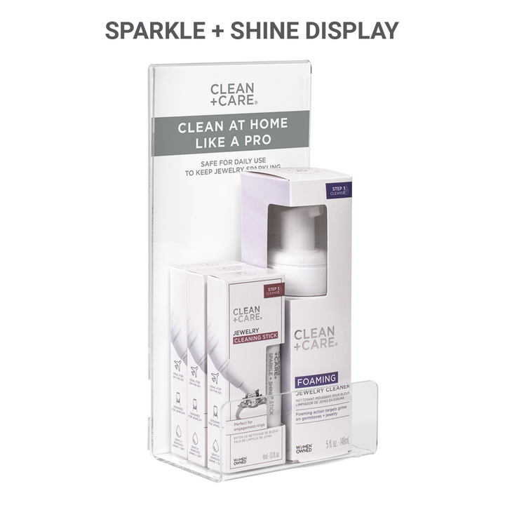 Sparkle + Shine Point-of-sale Countertop Display with product