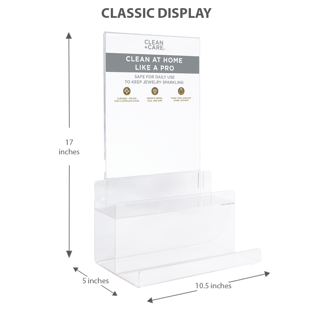 POS display stand for jewelry cleaner