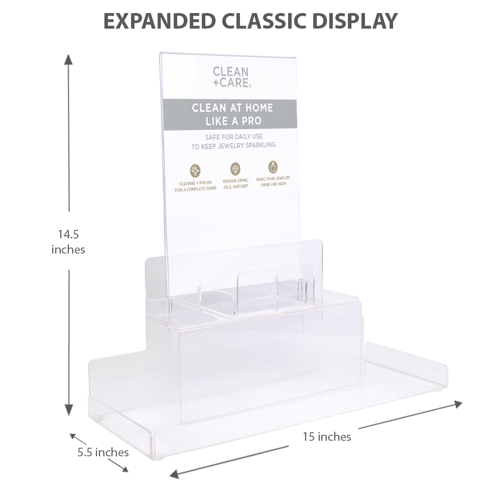 large jewelry cleaner display stand