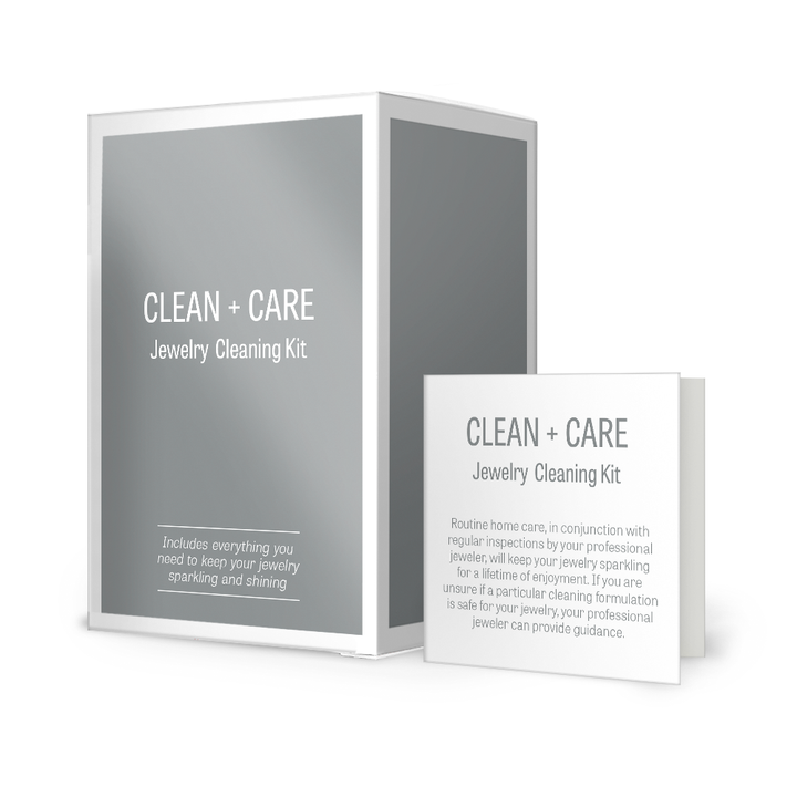 Clean And Care Jewelry Cleaning Kit Retail-Ready packaging and instruction card