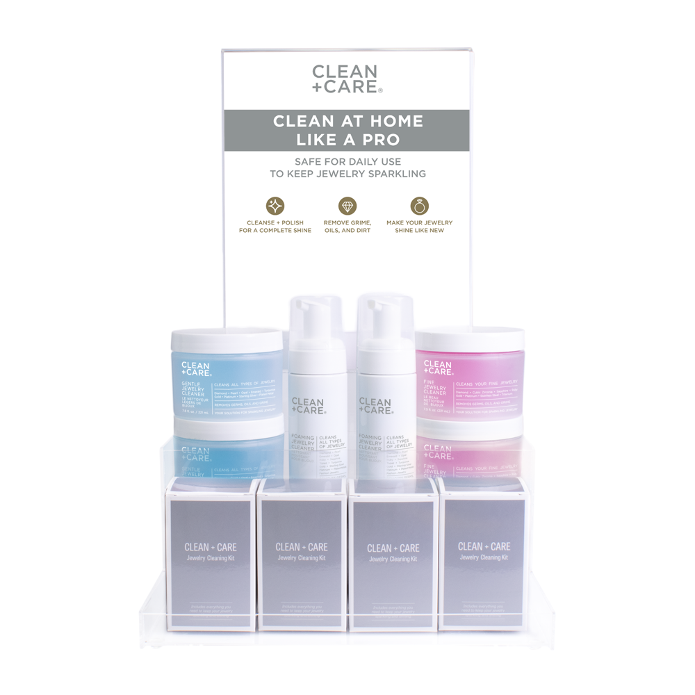 Clean And Care Luxury point-of-sale display with product inside